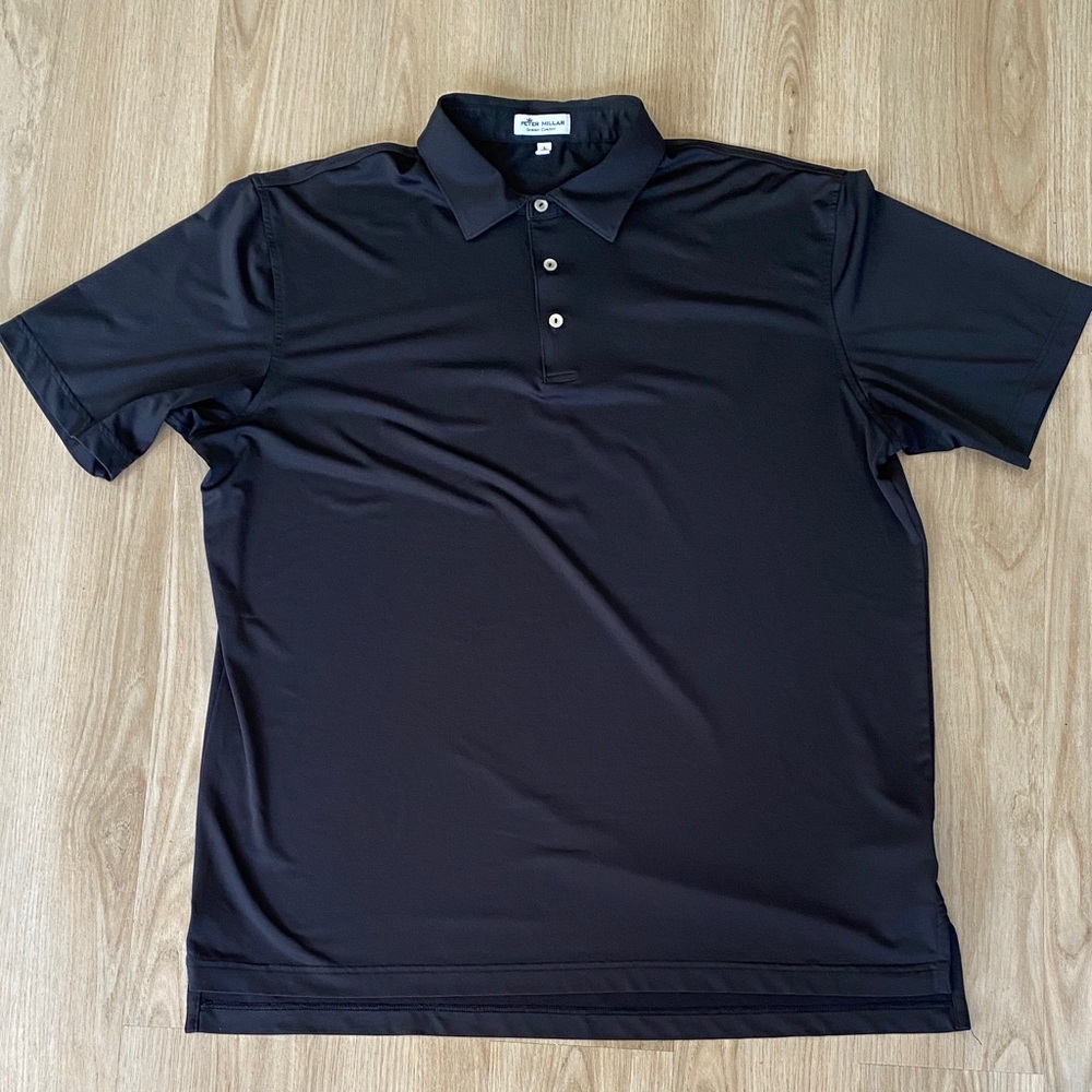 Peter Millar Men's Black Polo Shirt